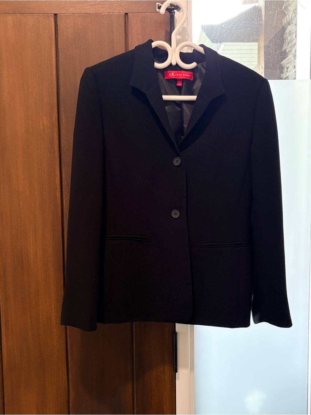 Anne Klein Black Two-Button Tailored Blazer